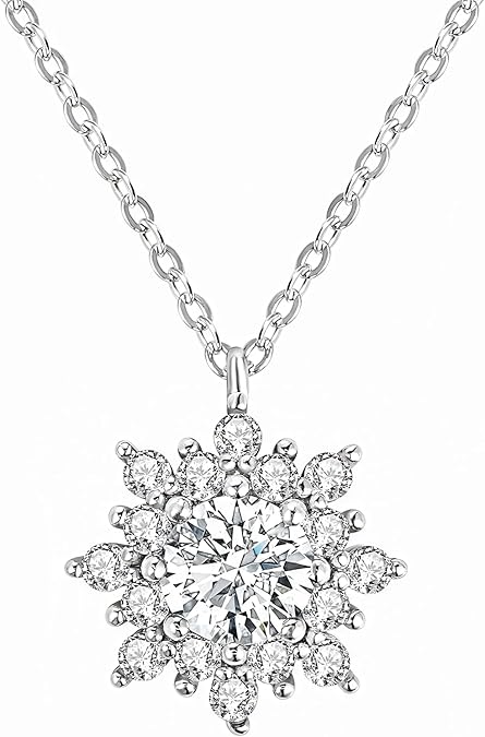 Snowflakes Pendant Necklaces Valentines Day Gifts For Women