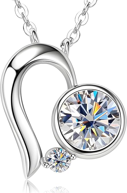 Necklace Women、Wife Simulated Diamond S925 Sterling Silve Gifts to Wife Girlfriend Mom Daughter Anniversary Engagements Valentines Day