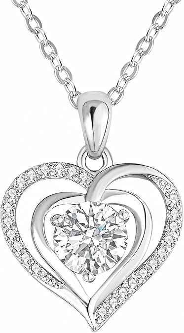 S925 Sterling Silver Heart Necklace For Women Gifts For Women