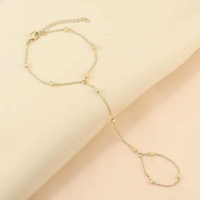 Bracelets for Women Trendy, Sterling Silver Plated Brass Link Chain Charm Bracelet Set for Women Stack 14K Gold Plated Brass Link Bracelets Jewelry Gift for Women